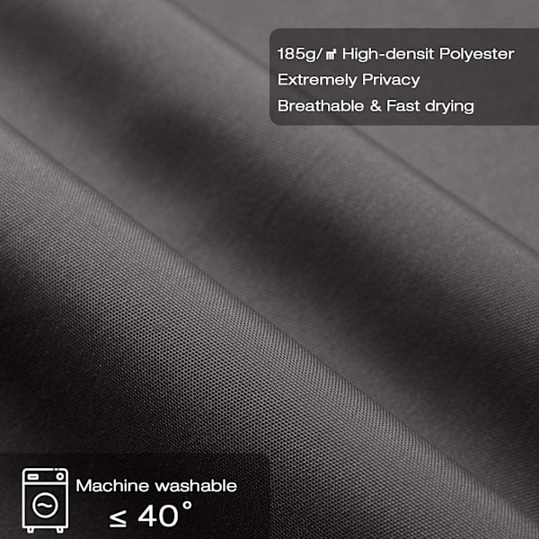 Mörkgrå Balkongskydd i Polyester 90 x 500 cm - Balkonginsynsskydd, UV-skydd, Polyesterdäck, D