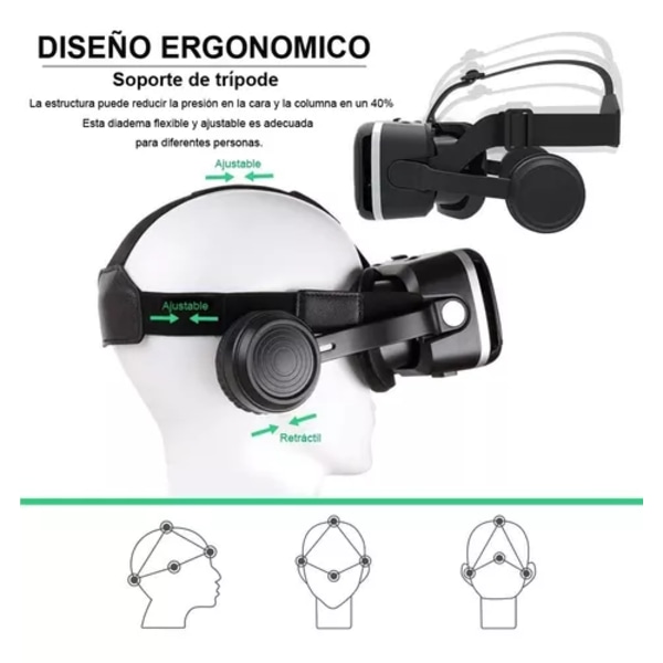Vr Headset Virtual Reality 3d-glasögon med fjärrkontroll