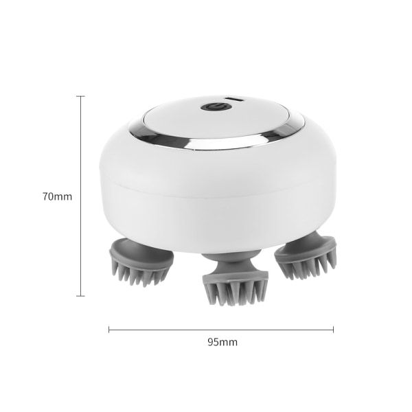 1 Hvit Hodemassasje Klo, Knedende Vibrerende Meridian