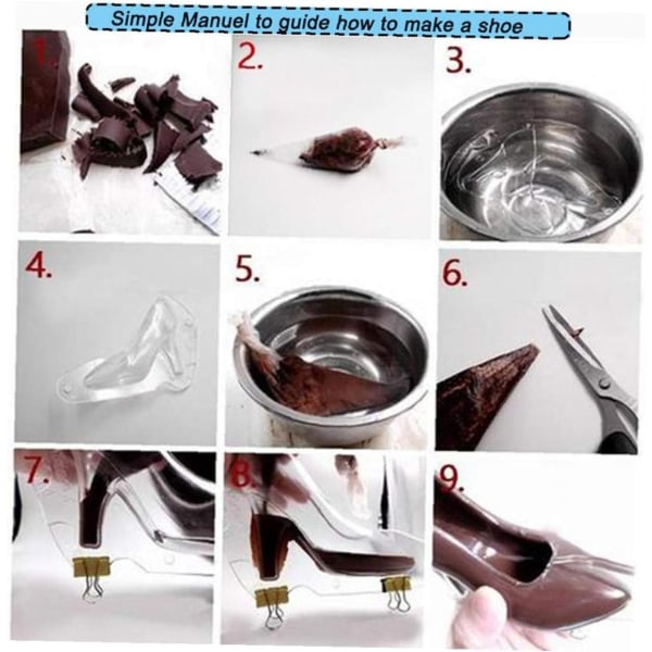 1 stk. Høj Hæl Chokoladeform Bage DIY 3D Sød