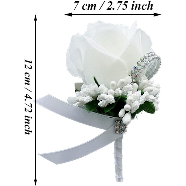 2 stycken herrbukett, rosbukett, bröllopsbröstblomma,