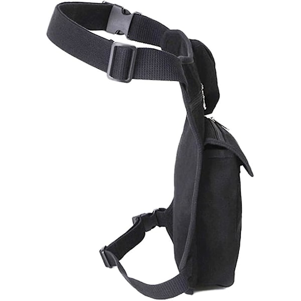 Benficka - Svart motorcykel canvas rider väska benficka drop väska midjeväska benficka