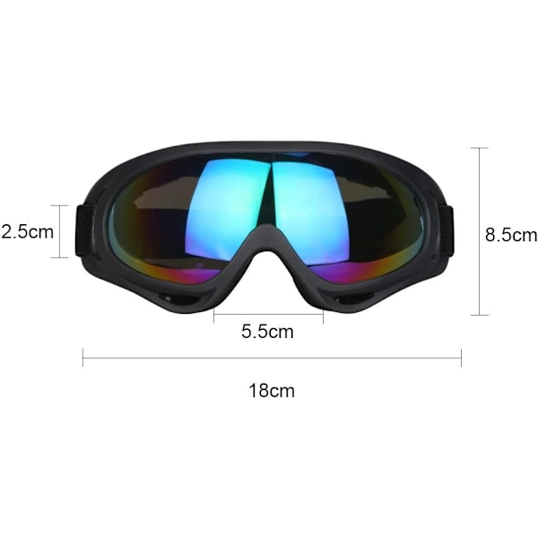 Styck Skidor Glasögon Snowboard Masker (Orange), Snöskoter Motorcykel Glasögon Skidor Glasögon Skyddsglasögon Lins Anti-damm