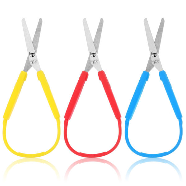 3 stycken färgade grepp mini självhäftande ring saxar