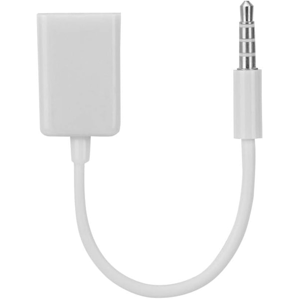 1kpl 3,5 mm:n audioliitin, 3,5 mm:n USB-äänikaapelin muuntokaapeli