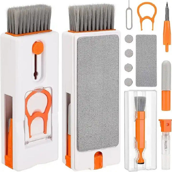 1 styck tangentbordsrengöringsborste-set, 11-i-1 elektronikrengöring