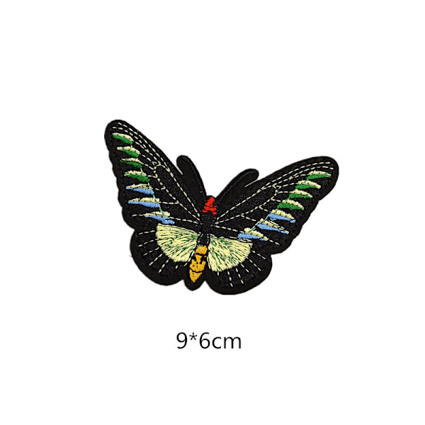 24 stk. sommerfugle-patches, flerfarvede, tilfældigt blandet, håndlavede