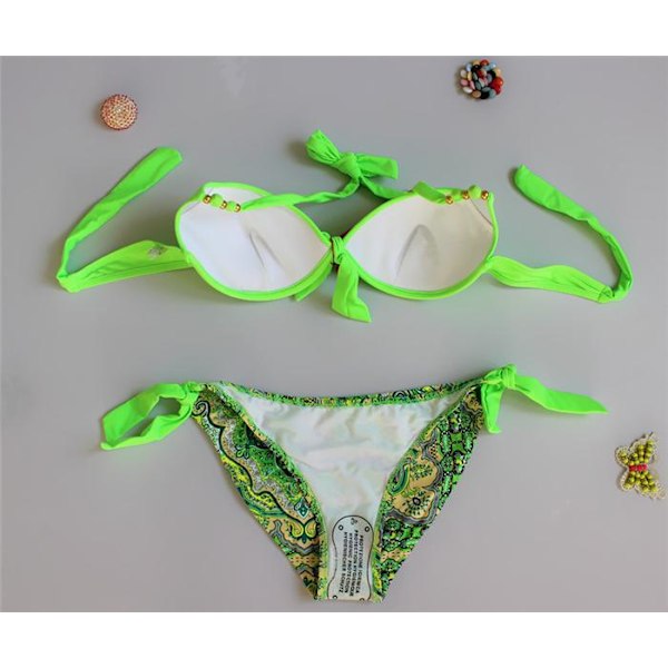 2 kpl Uimapuvut Kesä Ulkokoriste Bikini Vihreä M