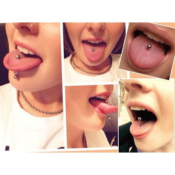 Bröstvårtspiercing Tungpiercing 14G Rostfritt Stål Rak Hantel