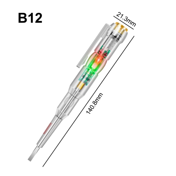 1 stk nett rød vanntett strømtestpenn smart spenningstestpenn