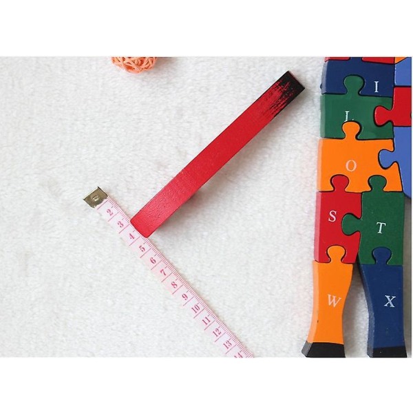 Trägiraff alfabet block och nummer block pussel 41 cm storlek 2 i 1 ABC nummer pussel - Trä bokstav block pussel nummer pussel