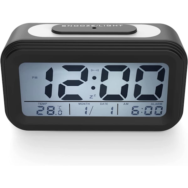 Morgonväckarklocka, digital klocka, tyst batteridriven väckarklocka,