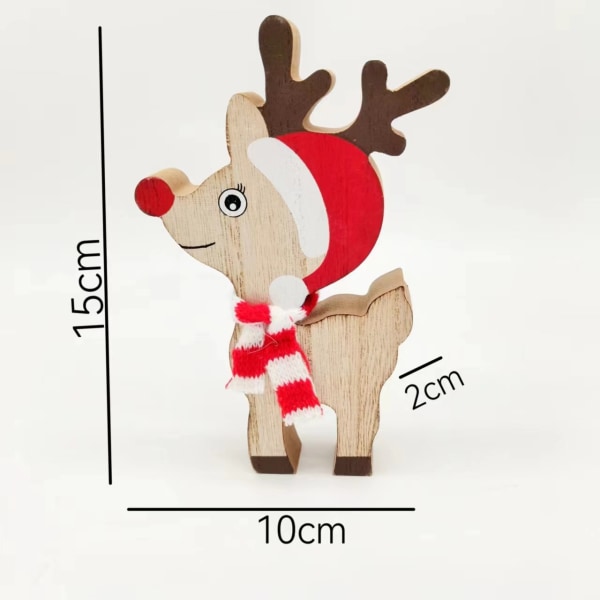 1 Christmas Deer Decoration Christmas Jewelry Gift Wooden Crafts