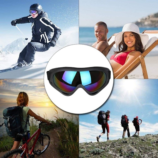 1 stk. Ski Goggles Snowboard Masker (Pink), Snescooter Motorcykel Briller Ski Goggles Beskyttelsesbriller Linse Anti-støv