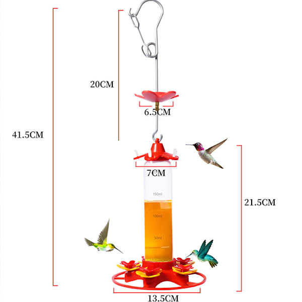 1 kpl Ulkoilma Riippuva Hummingbird-syöttölaite Muurahaisille Kestävä Puutarha