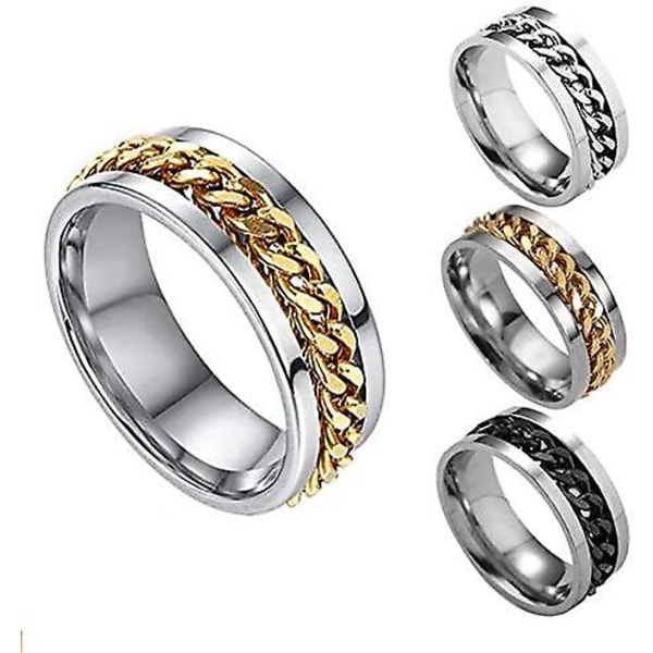 3 Pcs Bague Decapsuleur, Anneaux Decapsuleur en Metal Ouvre Bouteille Tire Bouchon Biere Bagues, Bijoux Mens Style europen chane tournante Bague Acier