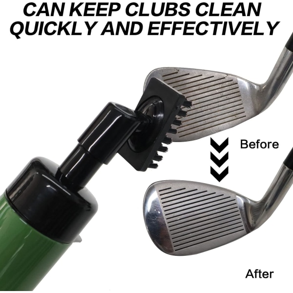 1 stykke grøn golfkøllebørste rengøringsværktøj, golfkølletaske