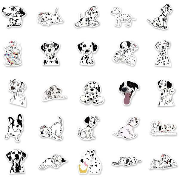 50 Pakkaa Dalmatian Koiran Tarroja Vesipulloille, Kannettaville Tietokoneille, Puhelimille