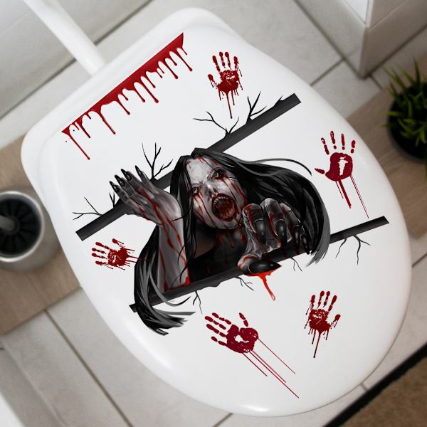 Halloween Väggdekaler Bat Pumpa Dekorativ Dörrdekal