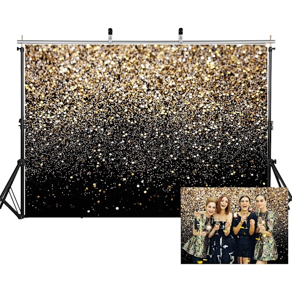 1,5 * 2,1 meter flash guldprik baggrundsfotostudie