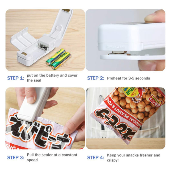 Hushålls Mini Hand Pressure Snack Plastpåse Sealer 1 st