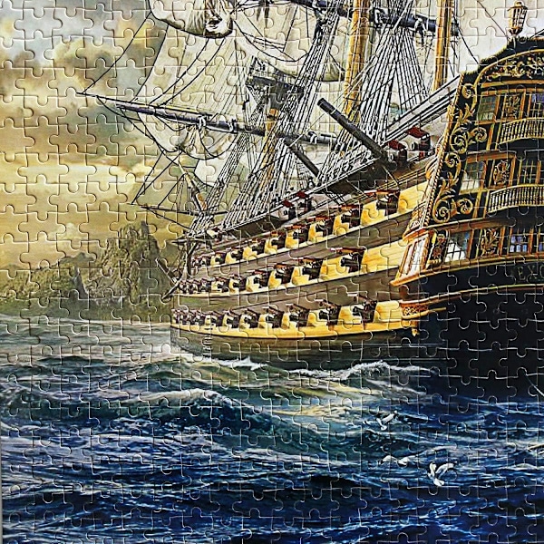Segelfartyg Pussel för Vuxna 1000 Bitar Träpussel Svårt och Coolt - Navigationens Tidsålder - 1000 Bitar