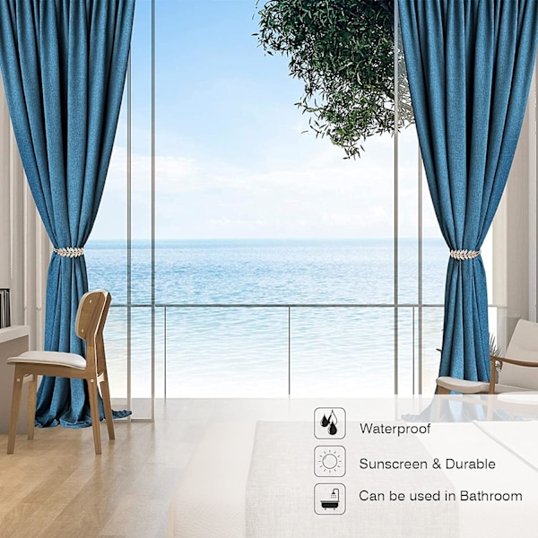 [2 stk.] Gardinbindere, aluminiumlegering fjederdesign, egnet