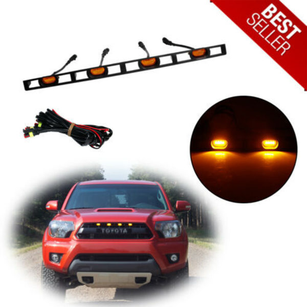 Til 12-15 Toyota Tacoma Front Grill Amber LED-enhed med ledningsnet
