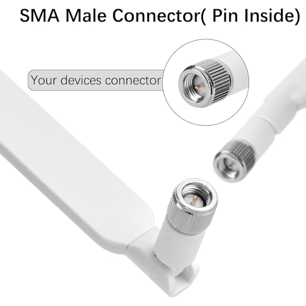 2 stk. SMA 4G LTE Antenne SMA Han Mobil WiFi Antenne 10dBi Høj Forstærkning Router Antenne Signalforstærker til Mobil Hua