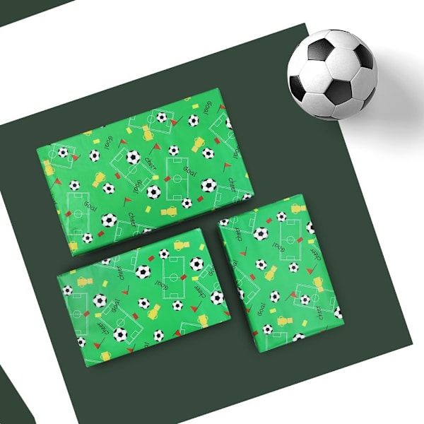 4 stk. Fodbold Gavepapir