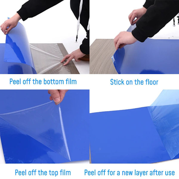 30 stykker FloorGuard Anti-bakteriel Peel Off Matte, rivelige