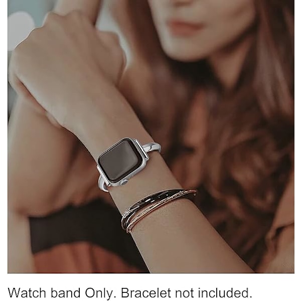 Rustfri stålrem (sølv) kompatibel med Apple Watch