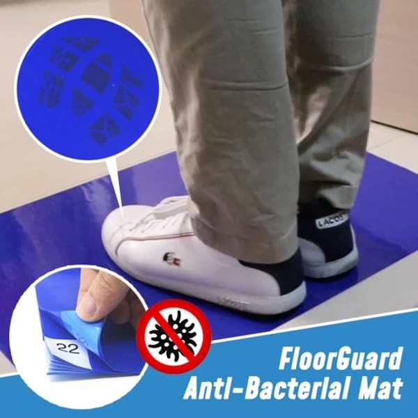 30 stycken FloorGuard Anti-Bacterial Peel Off Mat, rivbara