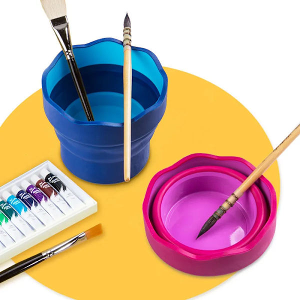 1 stycke (lila röd) Bärbar Mini Vikbar Vattenhink Penna