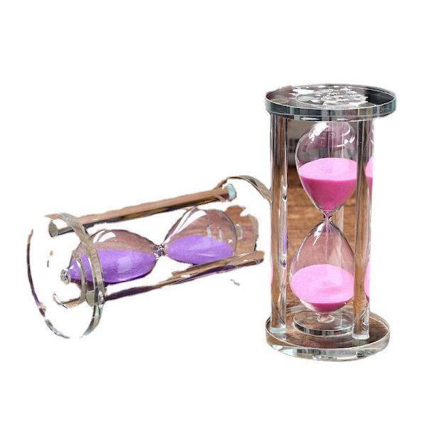 1 stycke transparent kristall-timmarsglas sandklocka