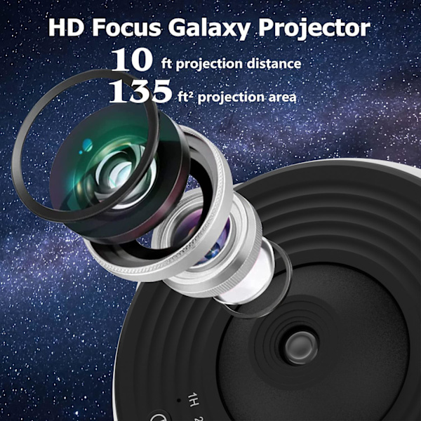 Stjärnprojektor, Galaxprojektor, 12 i 1 Planetarium Stjärnprojektor