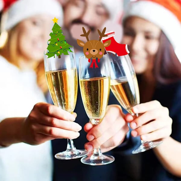 Julefests Vin Glas Dekoration Papir Julehat