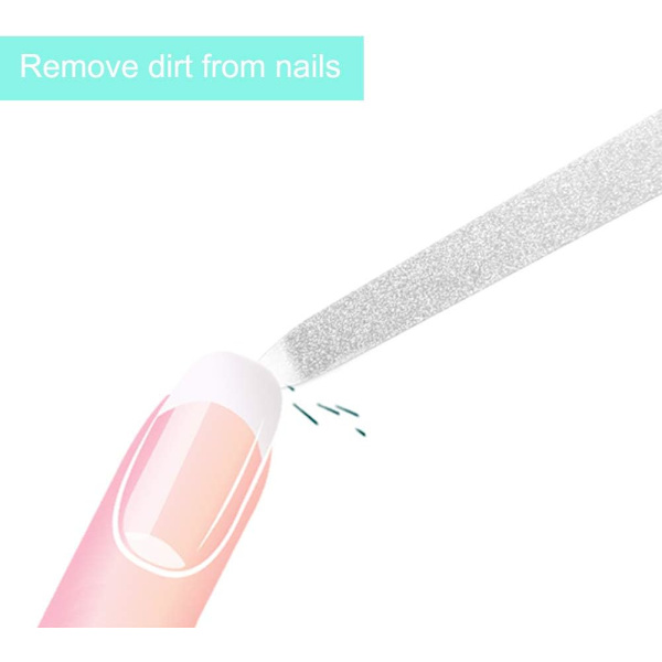 2 nagelfilar av rostfritt stål, plast handtag, safir