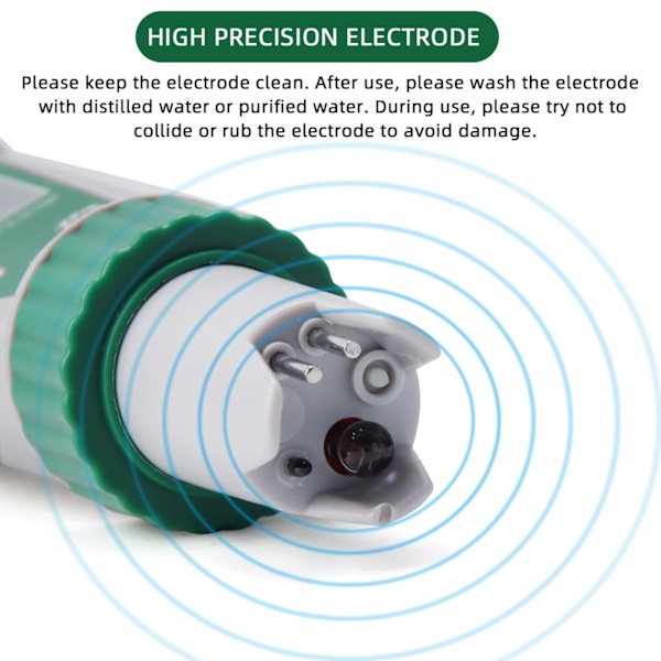 6-i-1 digital vattenmätare med ATC-precision hydroponisk vattenkvalitetstestare