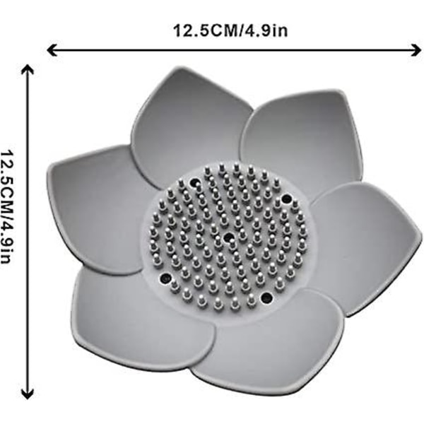 Lot de 1 Boîte à Savon avec Égouttoir en Silicone - Bac à Savon Auto-égouttant pour un Nettoyage Facile - Antidérapant et Garde le Savon au Sec et Propre - Pour Salle de Bain