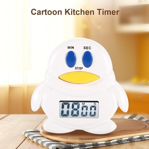 Sjov Magnetisk Køkken Timer, Hane (Pingvin) Formet Magnetisk Køkken Timer