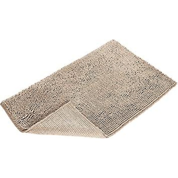 Basics - Kylpyhuoneen matto, liukumaton, pitkäkarvainen mikrokuitu, 0,33 x 0,5 m, beige