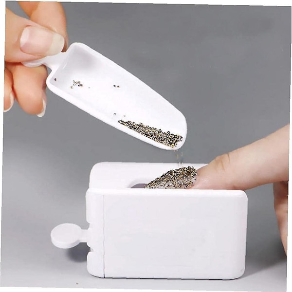 Design och hållbar nageldip-pulverbricka nageldip-system DIY nagelkonst glitterlåda förvaringslåda manikyrverktyg