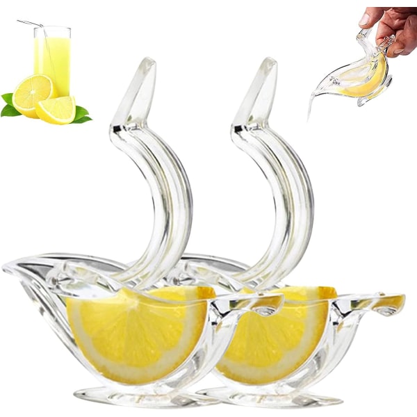2 stycken Little bird citronjuicer bärbar transparent citron