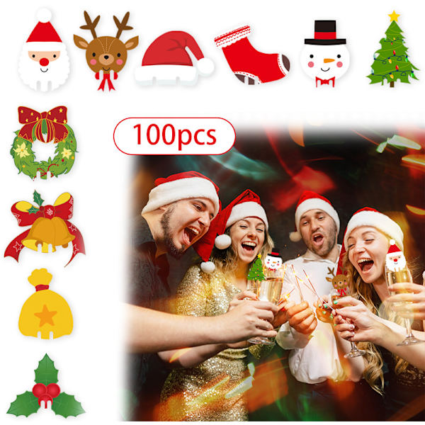 Julefests Vin Glas Dekoration Papir Julehat