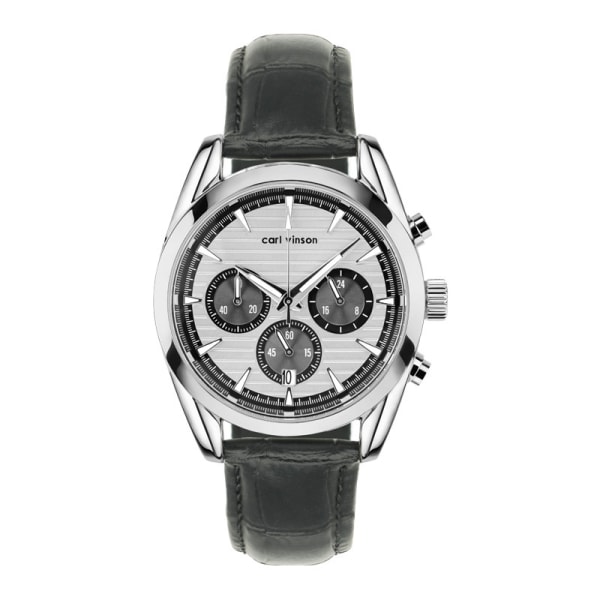 Six-Hand Chronograph Men's Watch-White Steel