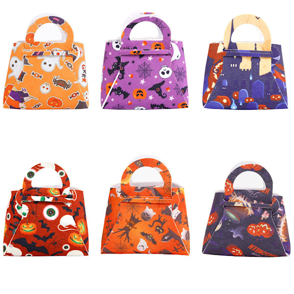Halloween-godteriposer, filtgaveposer, kreativ flaggermus-gresskar-tote