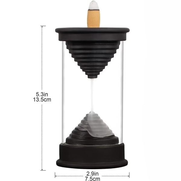 1 piece Hourglass Backflow Incense Burner Waterfall Incense