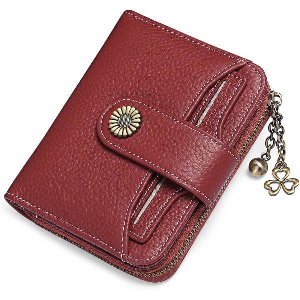 Small Women's Wallet, Genuine Leather, with Coin Compartment, Sm