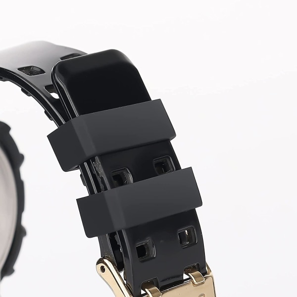 Svart 6-pack klockarmbandsspänne 22mm, silikonklockarmbandsfäste ring för smartklockarmbandsbyte